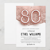 Einladung zur 80. Geburtstagsfeier (Vorne/Hinten)