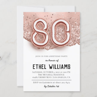 Einladung zur 80. Geburtstagsfeier