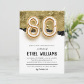 Einladung zur 80. Geburtstagsfeier (Stehend Vorderseite)