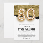 Einladung zur 80. Geburtstagsfeier (Vorne/Hinten)