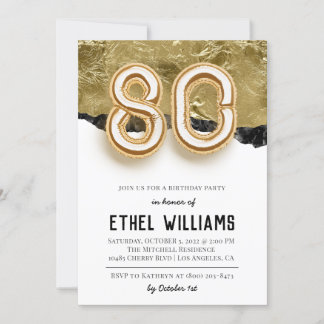 Einladung zur 80. Geburtstagsfeier