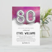 Einladung zur 80. Geburtstagsfeier (Stehend Vorderseite)
