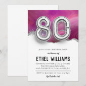 Einladung zur 80. Geburtstagsfeier (Vorne/Hinten)