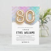 Einladung zur 80. Geburtstagsfeier (Stehend Vorderseite)