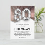 Einladung zur 80. Geburtstagsfeier (Stehend Vorderseite)