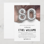 Einladung zur 80. Geburtstagsfeier (Vorne/Hinten)