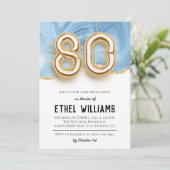 Einladung zur 80. Geburtstagsfeier (Stehend Vorderseite)
