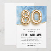 Einladung zur 80. Geburtstagsfeier (Vorne/Hinten)