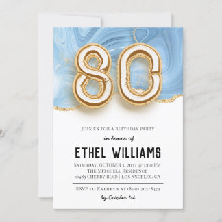 Einladung zur 80. Geburtstagsfeier