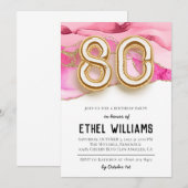 Einladung zur 80. Geburtstagsfeier (Vorne/Hinten)