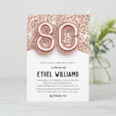 Einladung zur 80. Geburtstagsfeier (Stehend Vorderseite)