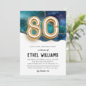 Einladung zur 80. Geburtstagsfeier (Stehend Vorderseite)