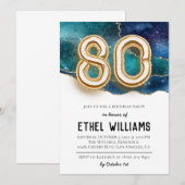 Einladung zur 80. Geburtstagsfeier (Vorne/Hinten)