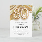 Einladung zur 80. Geburtstagsfeier (Stehend Vorderseite)