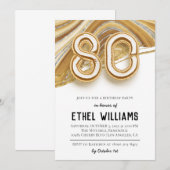 Einladung zur 80. Geburtstagsfeier (Vorne/Hinten)