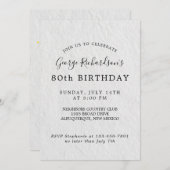 Einladung zur 80. Geburtstagskarte (Vorne/Hinten)