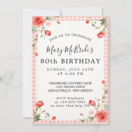 Einladung zur 80. Geburtstagskarte