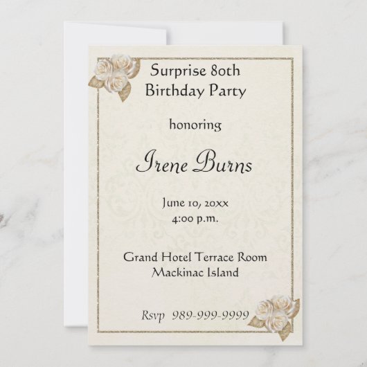 Einladung zur 80. Geburtstagspartei (Rückseite)