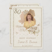 Einladung zur 80. Geburtstagspartei (Vorne/Hinten)