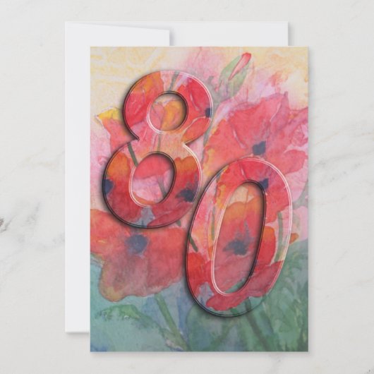 Einladung zur 80. Geburtstagspartei (Vorderseite)