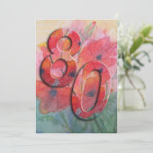 Einladung zur 80. Geburtstagspartei (Stehend Vorderseite)