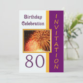 Einladung zur 80. Geburtstagspartei - Feuerwerkskö (Stehend Vorderseite)