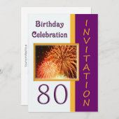 Einladung zur 80. Geburtstagspartei - Feuerwerkskö (Vorne/Hinten)