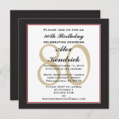 Einladung zur 80. Geburtstagsparty (Vorne/Hinten)