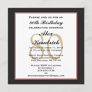 Einladung zur 80. Geburtstagsparty