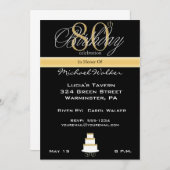 Einladung zur 80. Geburtstagsparty (Vorne/Hinten)