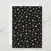 Einladung zur 80. Geburtstagsparty - Gold Black (Rückseite)