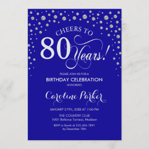 Einladung zur 80. Geburtstagsparty - Silver Royal