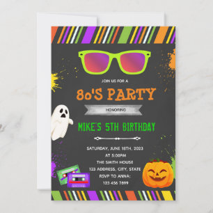 Einladung zur 80er Halloween-Geburtstagsparty