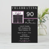 Einladung zur 90. Geburtstagsparty (Stehend Vorderseite)