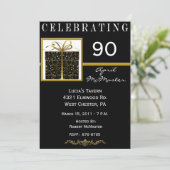 Einladung zur 90. Geburtstagsparty (Stehend Vorderseite)