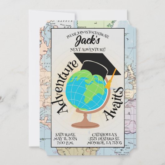 Einladung zur Abenteuerveranstaltung (Vorderseite)