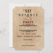 Einladung zur Abschiedszeit (Vorderseite)