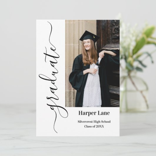 Einladung zur Abschlussfeier (Stehend Vorderseite)