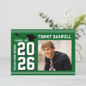 EINLADUNG ZUR ABSOLVENTENFEIER IM LETTERMAN-STIL (Stehend Vorderseite)