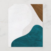 Einladung zur Abstrakten Aquamarinen Goldlobby-Par (Rückseite)