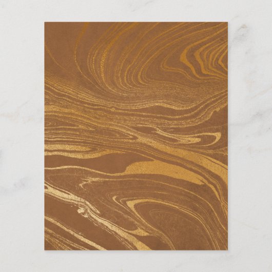 Einladung zur Abstrakten Art Gold-Engagement-Parte (Rückseite)