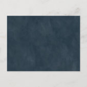 Einladung zur abstrakten Ethereal Dark Blue Hochze (Rückseite)