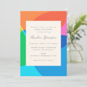 Einladung zur Abstrakten geometrischen Babydusche (Stehend Vorderseite)