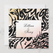 Einladung zur abstrakten Stammeshochzeit (Rückseite)