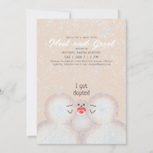 Einladung zur Adoption Snowman Family