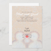 Einladung zur Adoption Snowman Family (Vorne/Hinten)