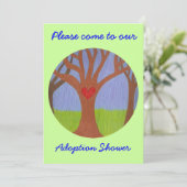Einladung zur Adoption Tree Dusche (Stehend Vorderseite)
