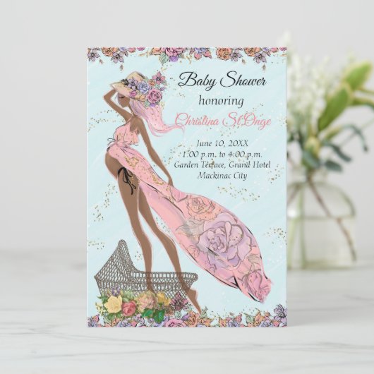 Einladung zur afrikanischen amerikanischen Kinderd (Stehend Vorderseite)