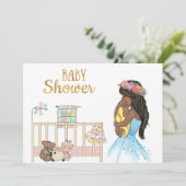 Einladung zur afrikanischen amerikanischen Kinderd (Stehend Vorderseite)