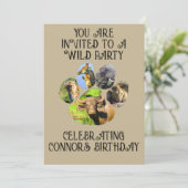 Einladung zur afrikanischen Wildlife Pawprint Coll (Stehend Vorderseite)